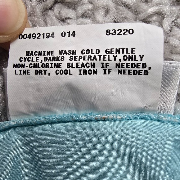 Vintage‎ IZ Byer Cami Tank Top Womens Large Blue Satin Lace Babydoll Y2K Fairy - Picture 6 of 10